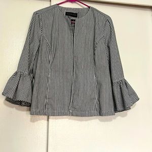 Live a little stripe  woman jacket size medium